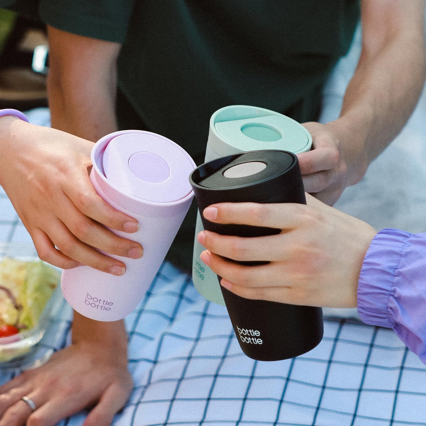 Insulated Travel Mug 350ml Stainless Steel Office Coffee Cup with Push Button Lid Keeps Cold and Hot for 8 Hours (Pink)
