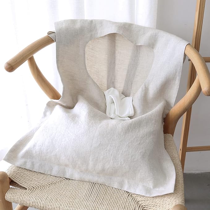 Amazhiyu 100% Linen Door Hanging Laundry Hamper Bag, 19x27 Inches