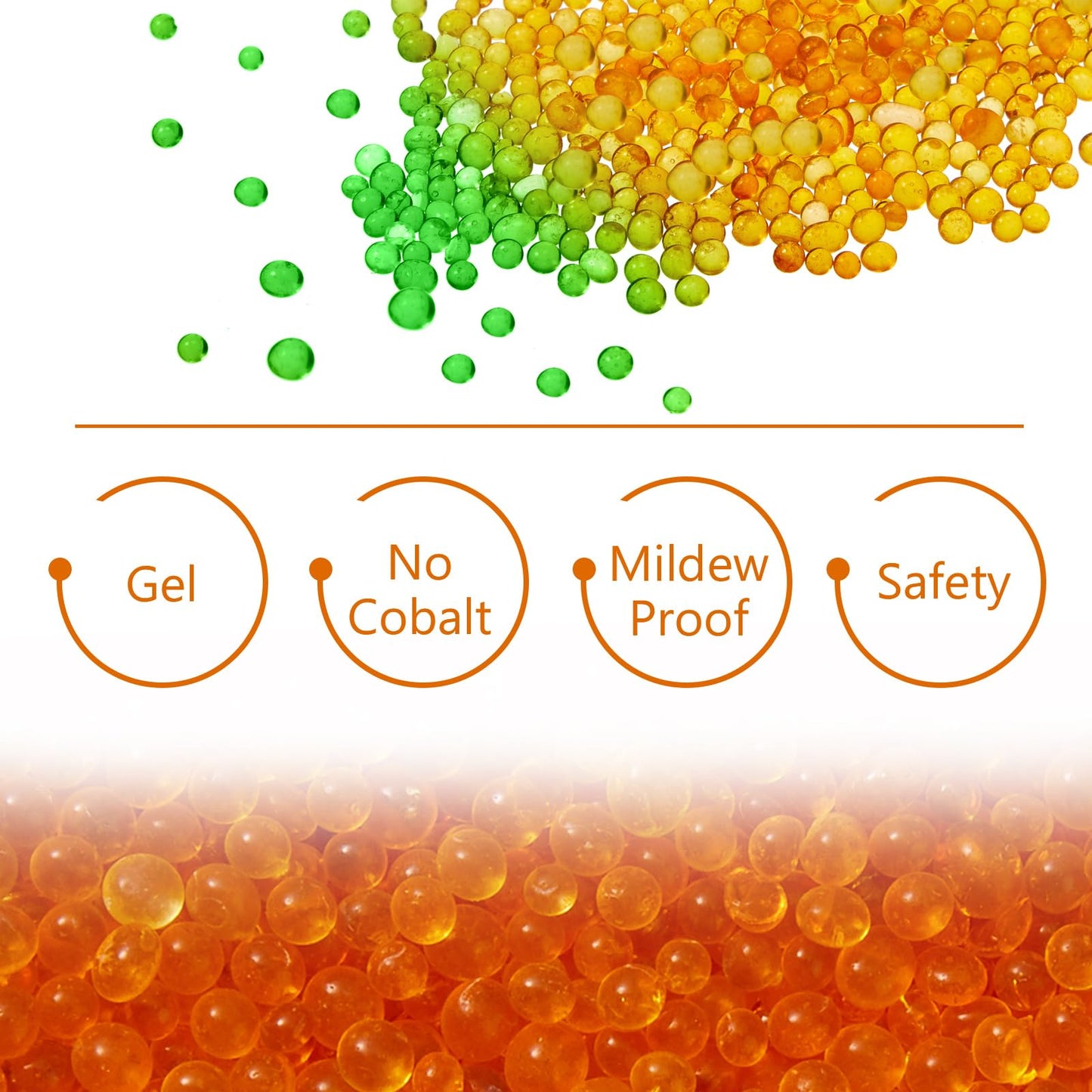 6 Pack 40 Gram Silica Gel Canister Dehumidifier Desiccant Orange to Green Reusable Indicating Desiccant Moisture Absorber for Car Closet Cabinet Bag Storage Box(6 Boxes)