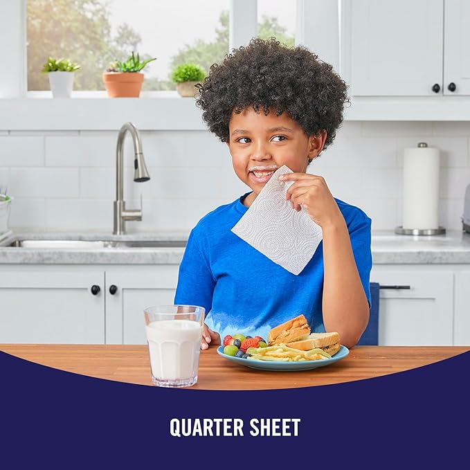 Sparkle Tear-A-Square Paper Towels, 2 Double Rolls = 4 Regular Rolls,