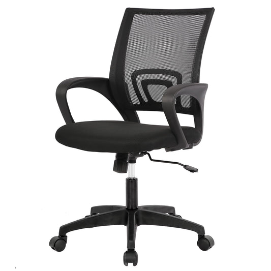 PayLessHere Home Office Chair Desk Computer Chair Adjustable Ergonomic Lumbar Support Armrest Executive with High Density Mesh 360 Degree Swivel Chair for Men Women Adults, Black