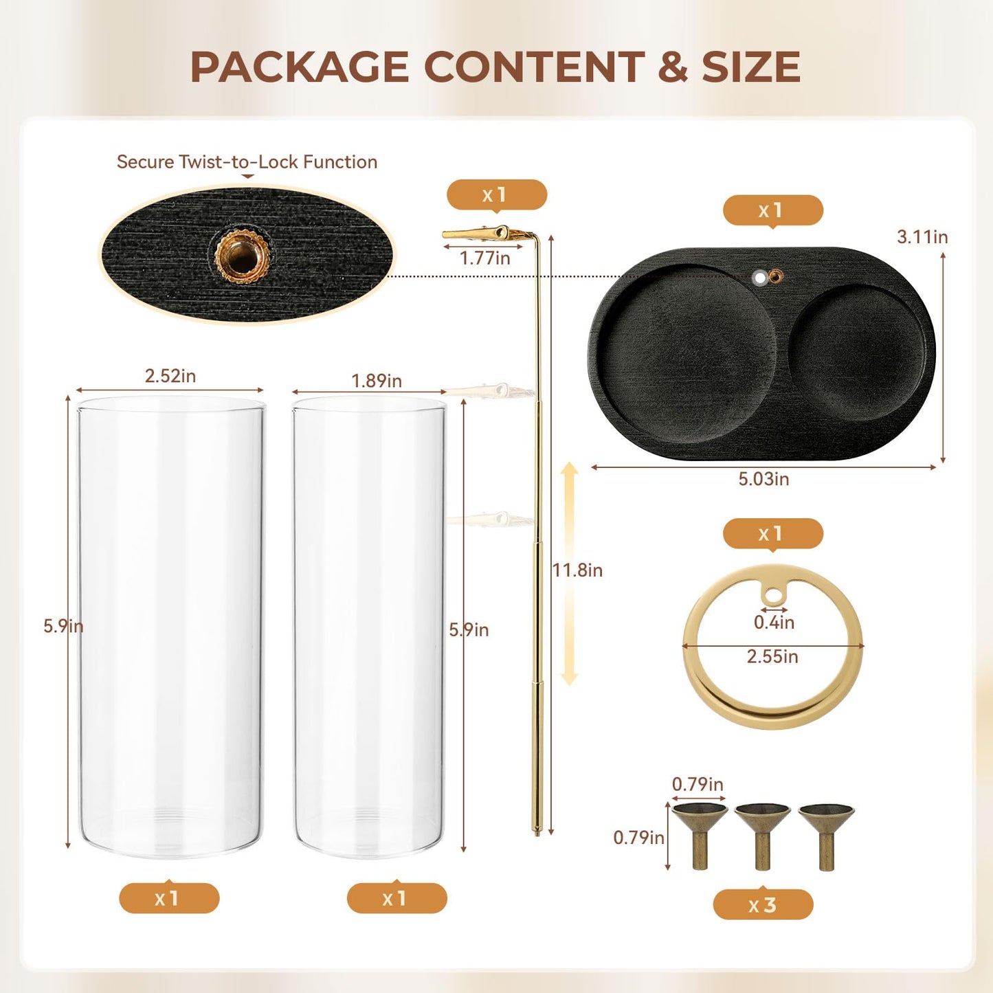 3 in 1 Incense Holder for Sticks Upside Down Anti-Ash Incense Burner with Glass Ash Catcher Backflow Cone Incense Diffuser with Adjustable Threaded Mounting for Mediation Yoga Spa Gifts Home Decor