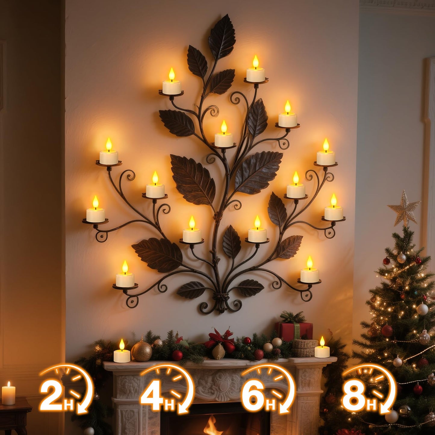 SoulBay Rechargeable Tea Lights, 12pcs Battery LED Flameless Tealight Candles with Remote Control Timer, Candle Light with USB Charging Cables for Home Room Table Halloween Christmas Decorations