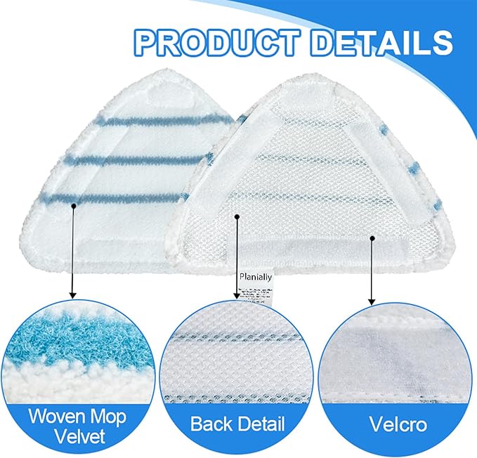 4 Pack Reusable Mop Pads Compatible