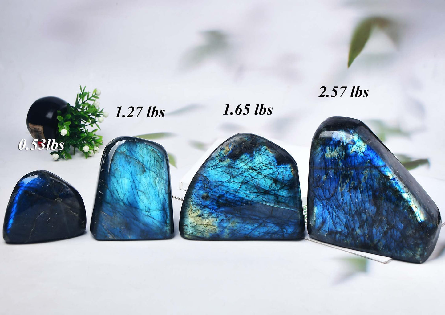 FZBHRO Large Labradorite Rock Polished Slab Block Healing Crystal Stone for Meditation Gift Home Decor 2.2-2.6 Pound