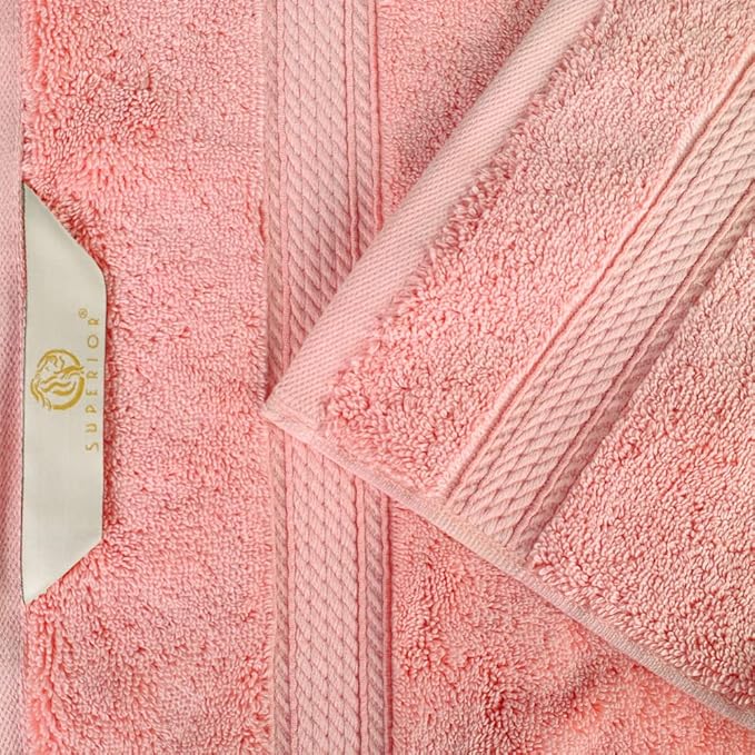 SUPERIOR Egyptian Cotton Pile 3 Piece Towel Set, Includes 1 Bath, 1 Hand