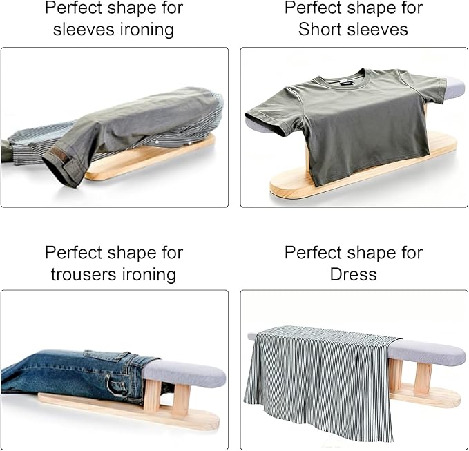 Upgraded Padded Longer Sleeve Ironing Board, Sleeves & Chest Tailor, Portable
