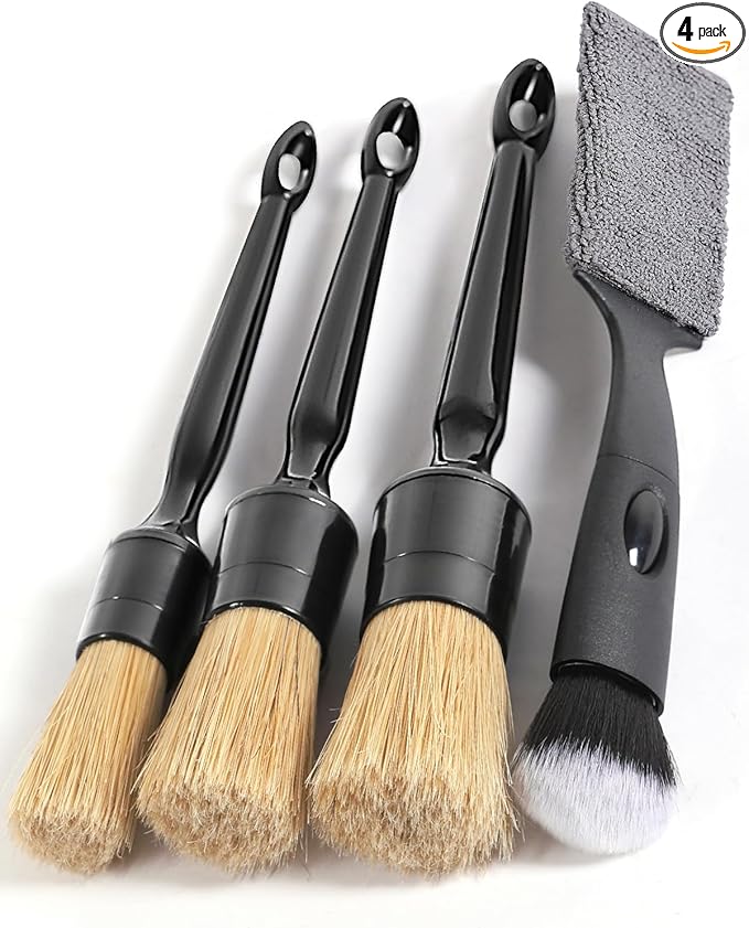 Car Detailing Brush Set, Leather Seats, Washing Wheels, Engine Bay, Car