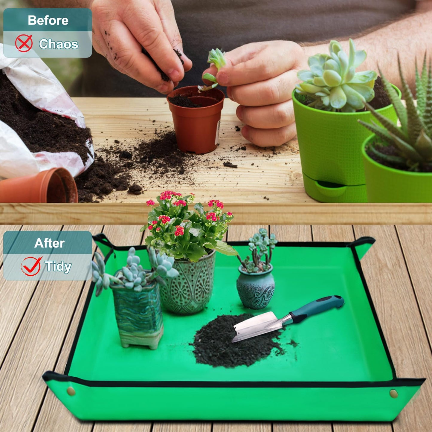 Kynup 7-Piece Garden Tool Set - Aluminium Alloy Heavy Duty Garden Tools, Lightweight Rust-Proof Gardening Kit