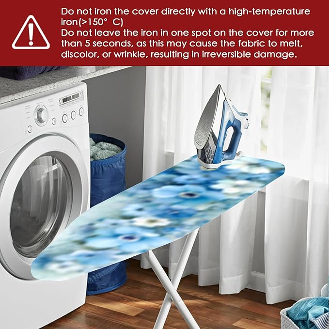 Nuxovilar Blue and White Flowers Oil Painting Ironing Board Cover, This Cover