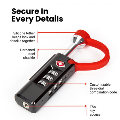 NANUK TSA Approved Lock – Durable, Secure Travel Case Lock with Cut-Resistant Steel Shackle & Rustproof