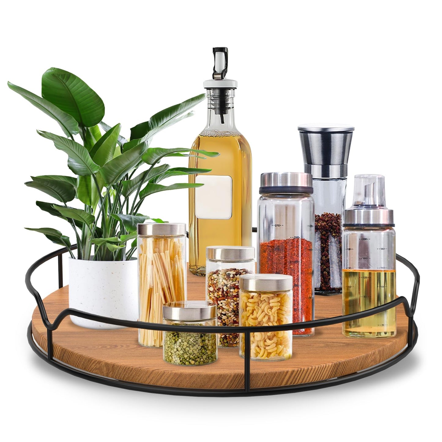 Lazy Susan Turntable Organizer for Cabinet Pantry Kitchen Countertop Computer Cupboard, 14 inch