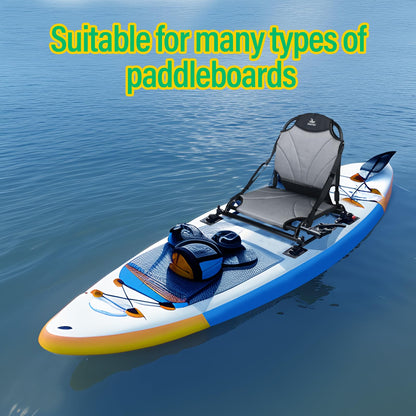 Islafeliz Aluminum Frame Kayak Seat Replacement – Breathable Mesh Stadium Chair for Sit-On-Top Fishing Kayaks & Canoes – High Back Support & Adjustable Straps