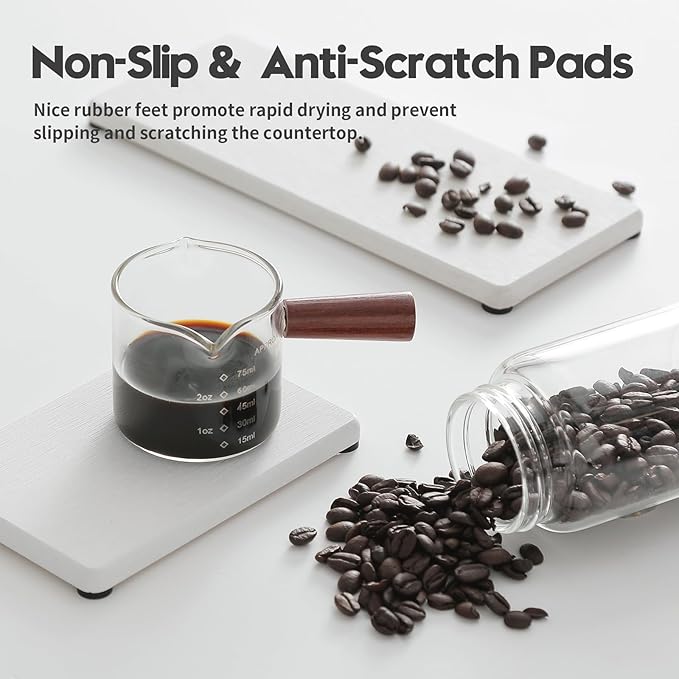 3PCS Bathroom Sink Vanity Trays, Quick Stone Drying Mat Dish Soap Dispenser