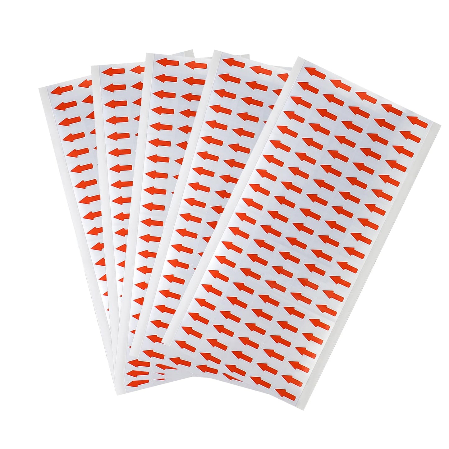 500pcs Red Arrow Stickers Small Arrow Labels Stickers 1/2 Inch Self Adhesive Arrows Vinyl Small Rectangle Arrows, (5 Sheets, 100pcs/Sheet)