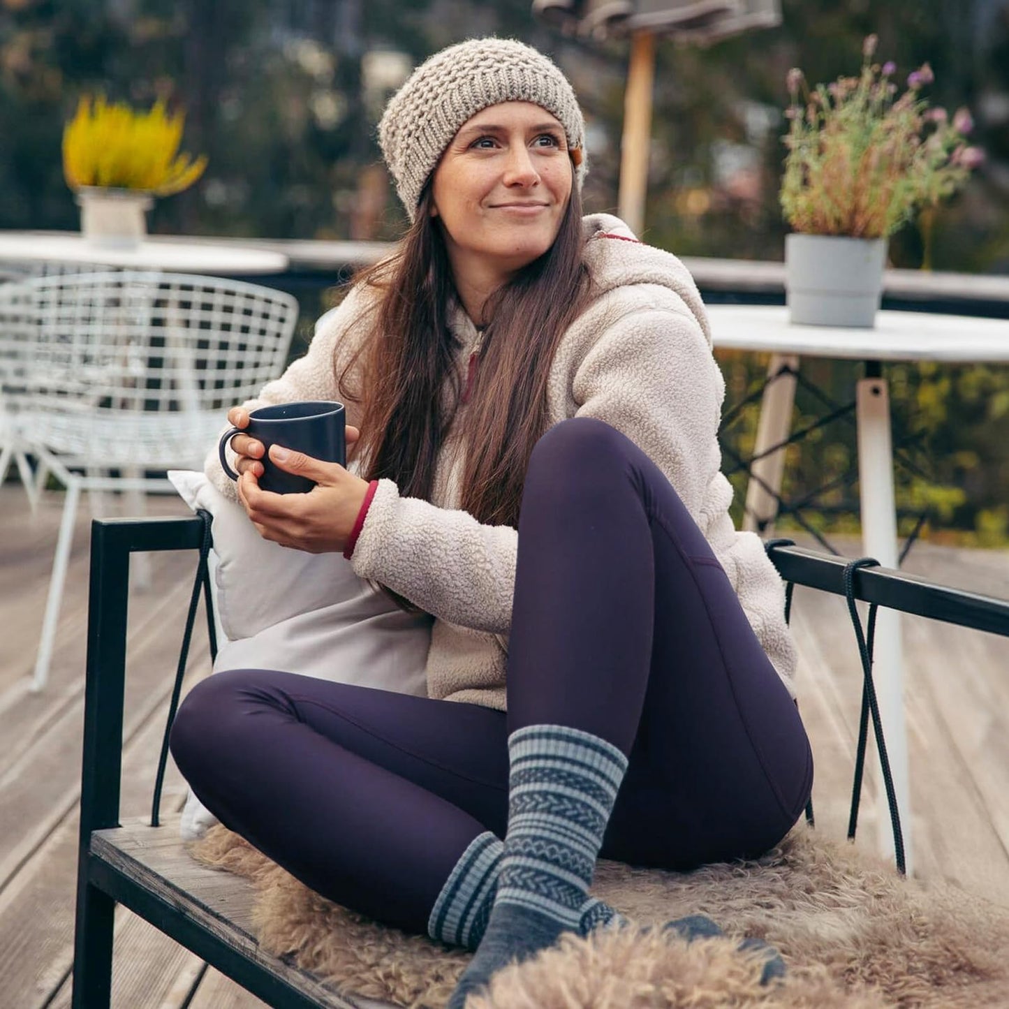 Hi Clasmix Fleece Lined Leggings Women - Seamless Thermal Winter High Waisted Tummy Control Thick Warm Yoga Pants