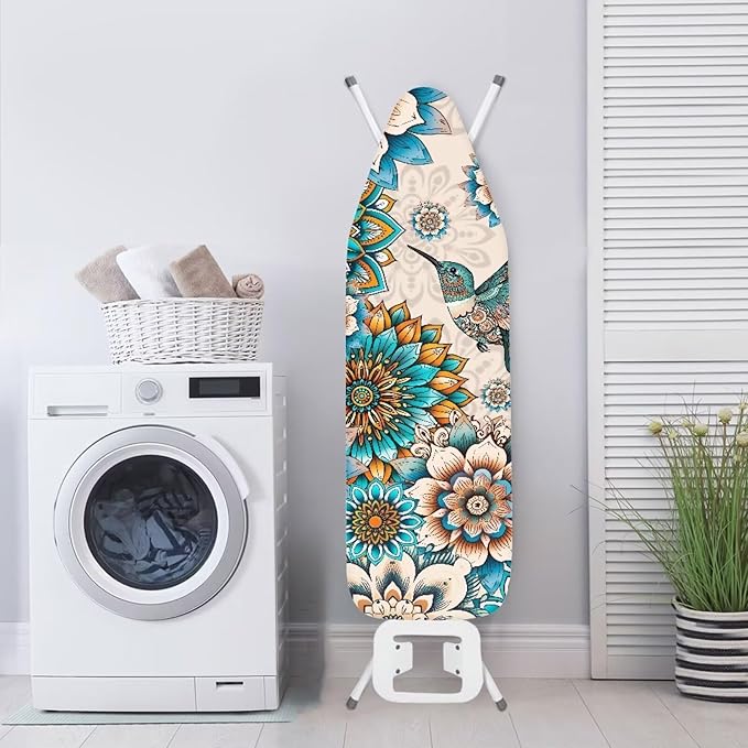 ZDCUSTOM Boho Hummingbird Ironing Board Cover Scorch Resistant Ironing Board