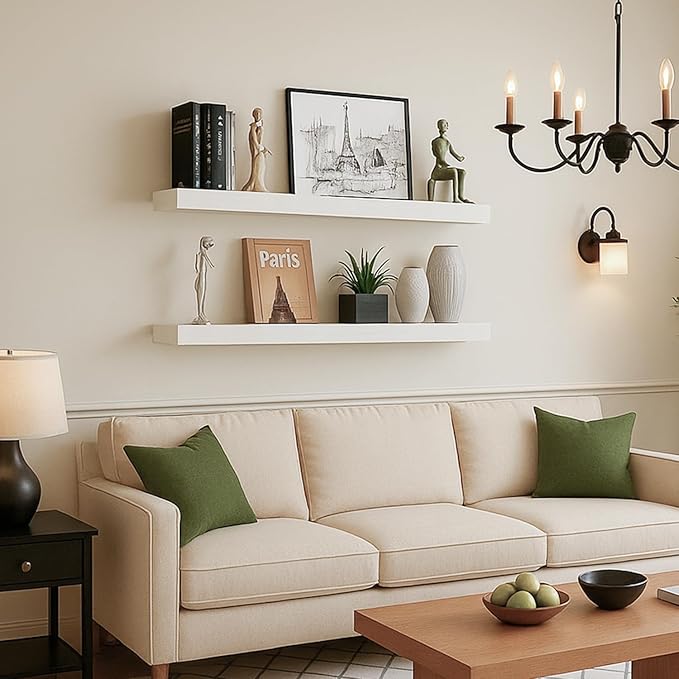Floating Shelves for Wall, Bathroom Shelves Over Toilet, Wall Shelves & Book