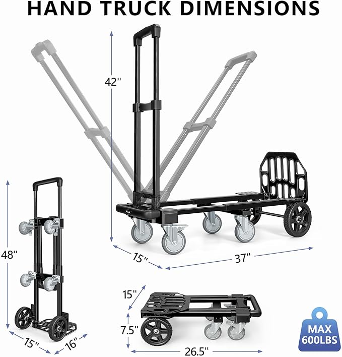 KEDSUM 3-in-1 Convertible Dolly Cart