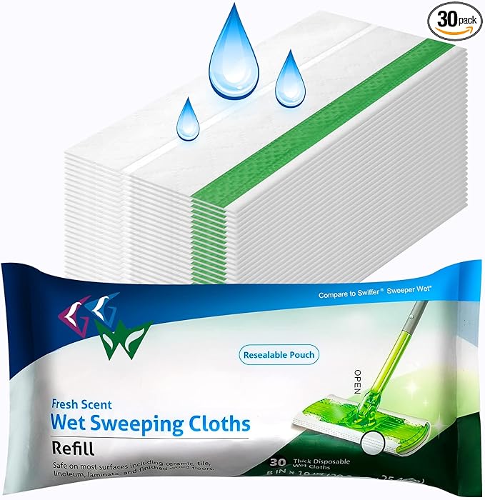 Wet Mopping Pad Refills for Swiffer Sweeper Wet Pads, Wet Sweepping Cloths
