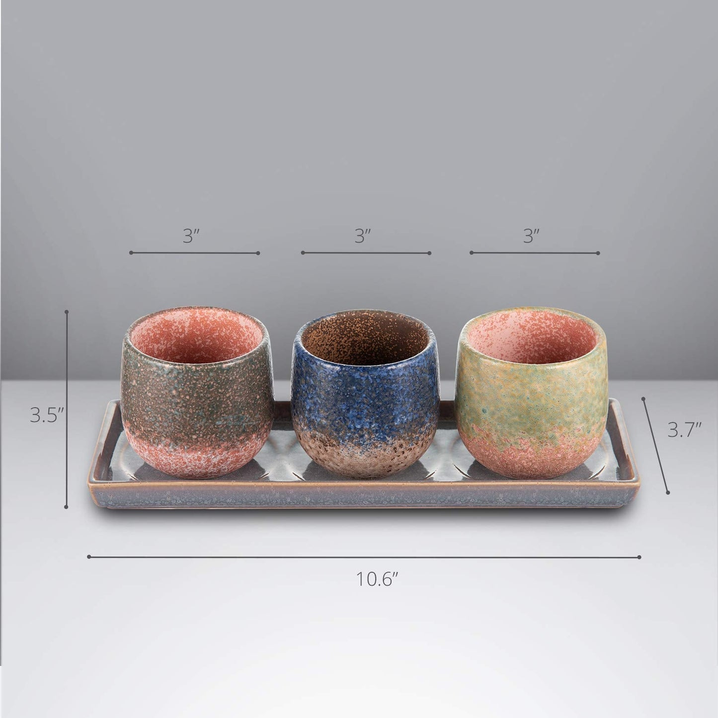 CEEFU 3 Inch Ceramic Succulent Planter Pot Planting Pot Flower Pots Small Planter Pots for Indoor/Outdoor Mini Plant, with Drain Hole and Ceramic Saucer