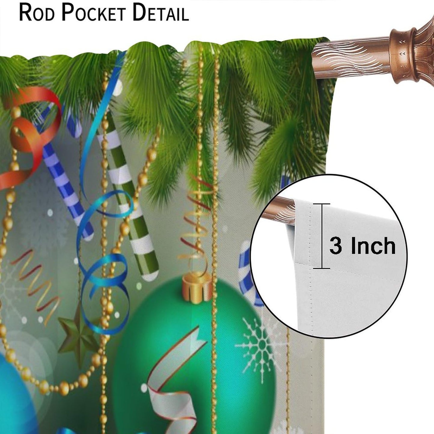 ICMOLYYENLO Christmas Curtains Winter Snowman Christmas Snowflake Rod Pocket Curtains for Bedroom Living Room Christmas Decoration New Year Gift 42x45 Inch Decor 2 Piece Set
