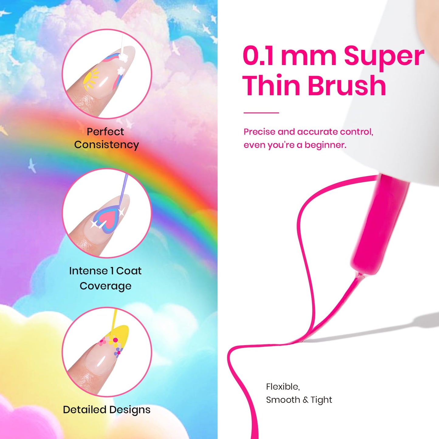 Beetles Nail Stamp 3Pcs Silicone French Tip Nail Stamp Kit with Replacement Nail Stamper Heads and Scrapers Soft Silicone Nail Printing Tool for Home Manicure Diy Nail Art Salon Gifts for Girls