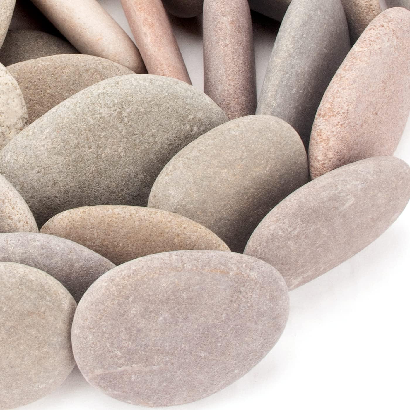 BLXQI Painting Rocks, 97-105 PCS, 18 Pounds, 2.33"-3.72" Size, DIY Craft Rocks, Natural Stones