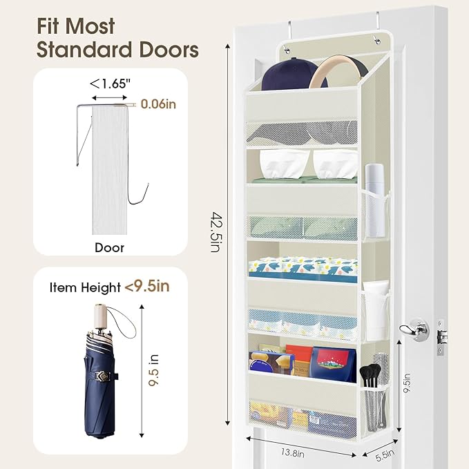 2 Pack Over The Door Organizer, Hanging Storage Organizer