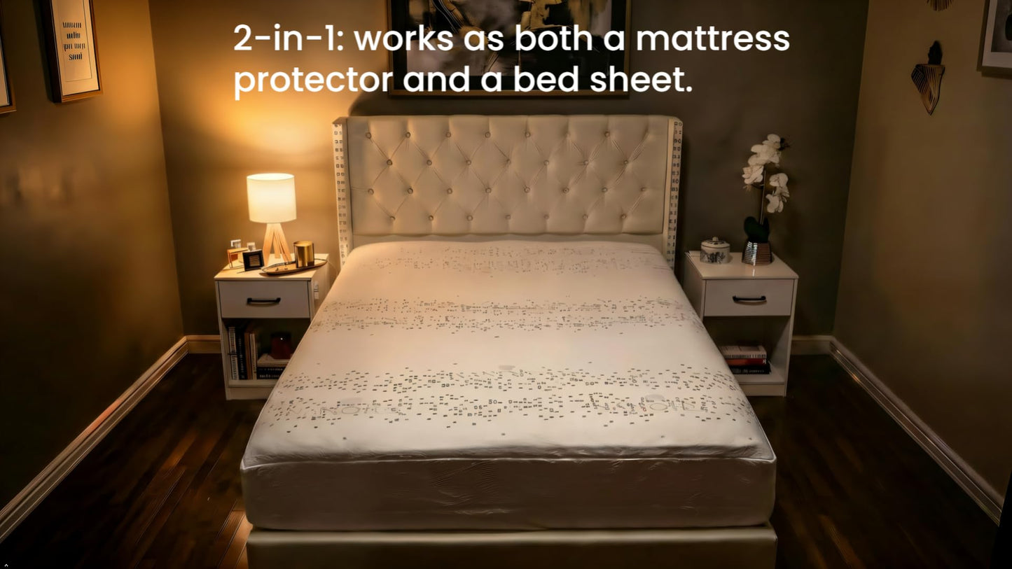 Zippered Mattress Encasement, Mattress Cover Protector, Breathable Waterproof Bed Sheet Alternative, Skin?Friendly Knit Deep Pocket Sheet Cover-ZIVZIV (Depth 10''-11'', Twin XL(39"×80"))