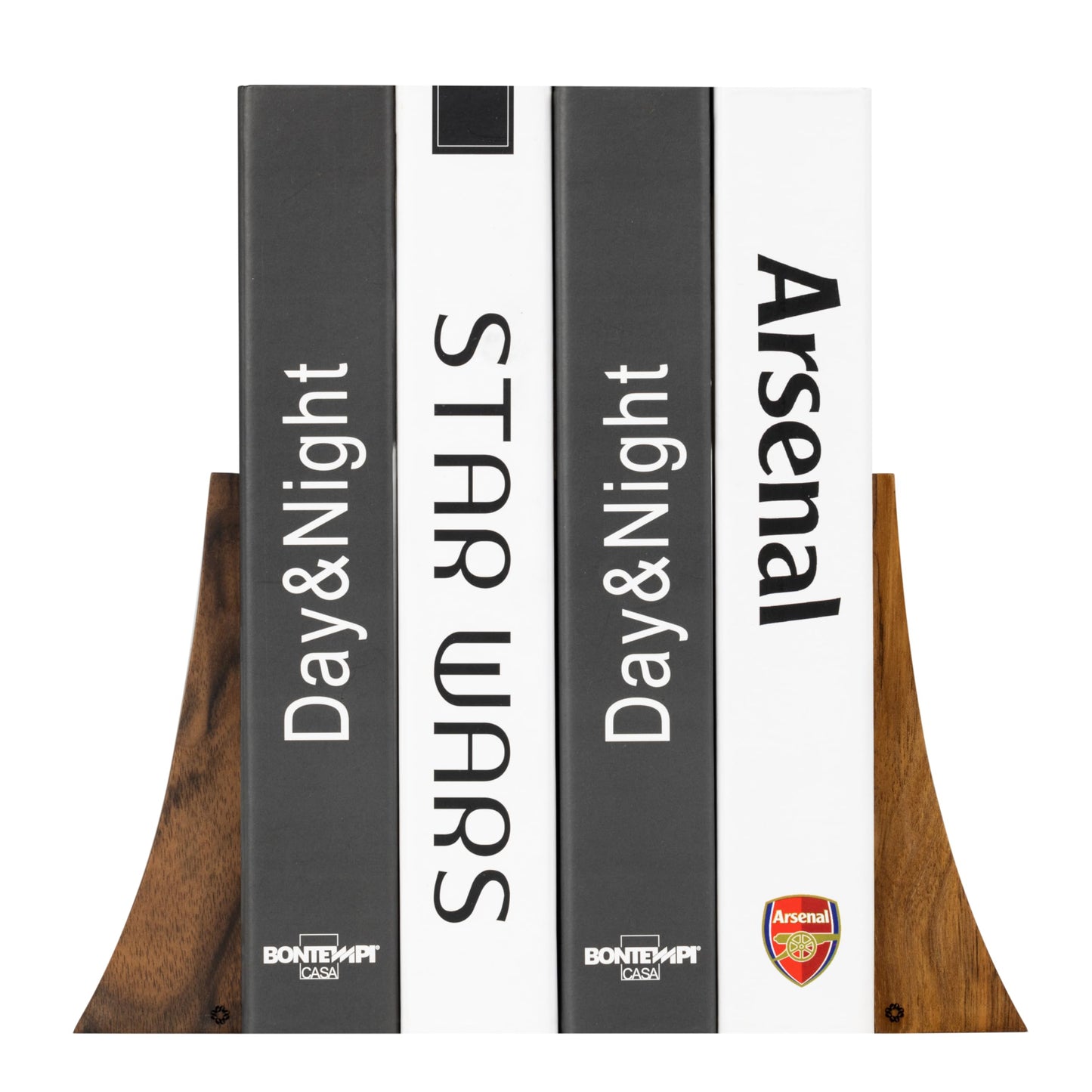 TILISMA Bookends for Heavy Books – Walnut Wood Book Ends for Shelves – Heavy Duty Bookends to Hold Books – Decorative Book Ends for Home Library – Wooden Bookend for Shelf - Bookshelf Accessories