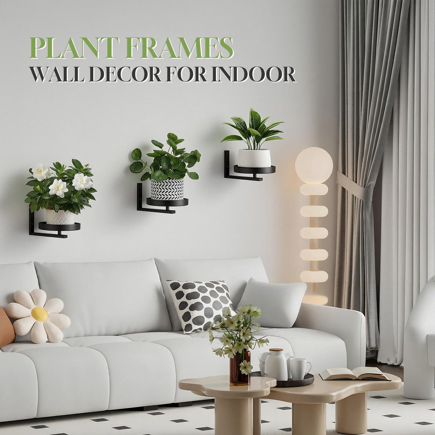 3 Pack Wall Planters for Indoor Plants,Wall Mounted Plant Holder, Metal wall plant holder,Metal Wall Plant Holder—Space-Saving and Ideal for Decorating Bedrooms, Living Rooms, Kitchens, Offices, and Bathrooms