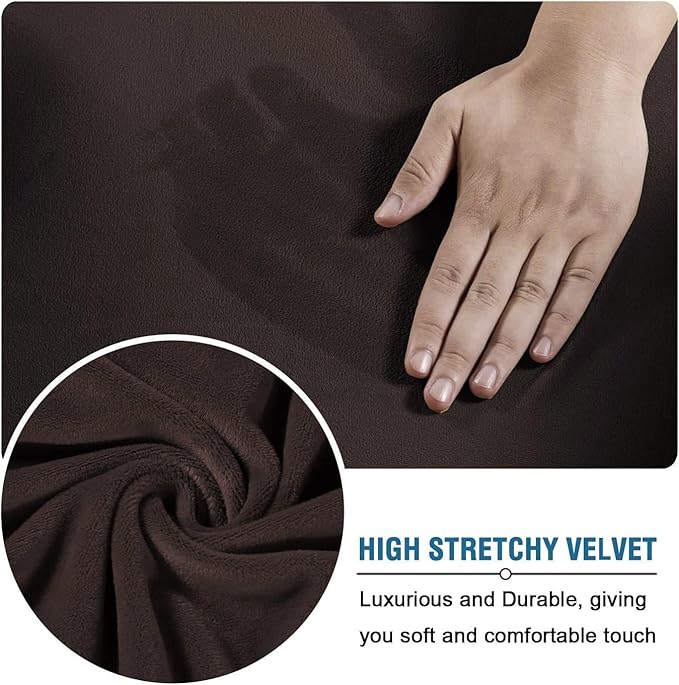 H.VERSAILTEX High Stretch Sofa Slipcover 4 Piece Cover Velvet Furniture