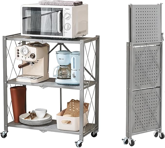 BRIAN & DANY 3-Tier Foldable Storage Shelves