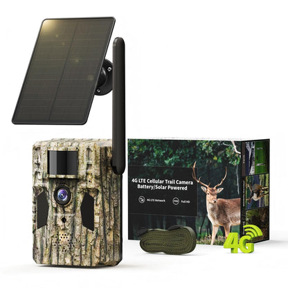 SEHMUA 3rd Cellular Trail Cameras with 2K Live Streaming, 4G LTE Unlimited Data Plan Built-in SIM Card, 4W Solar Powered Game Cam, 48MP Photo, No Glow Flash