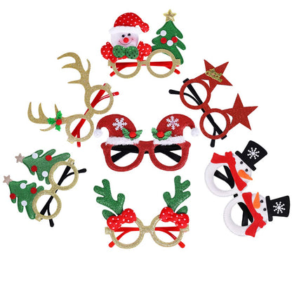 Max Fun 18Pcs Christmas Party Glasses Glitter Holiday Glasses Frames with 18 Designs Christmas Accessories for Christmas Party Favors Holiday Favors(One Size Fits All)