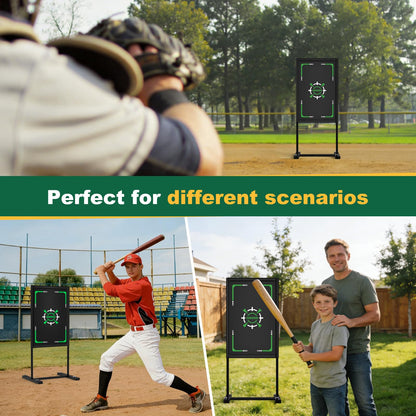 Hikeen Baseball Strike Zone Target for Plastic Balls-Premium Metal Frame,Compatible with Wiffle Ball and Blitzball Pitching Target Easy to Set Up & Assemble