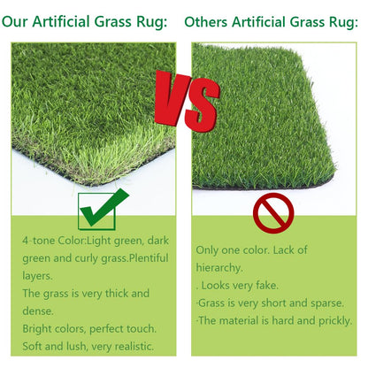 LITA Thick Artificial Grass Turf 7x15FT, 1.77 Inch Realistic Fake Grass Rug with Drainage, Customizable with Extra Large Size, Perfect for Indoor and Outdoor Use, Synthetic Grass Mat for Dogs
