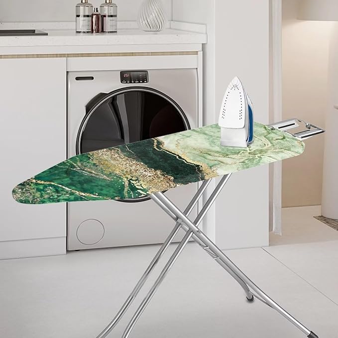 ZDCUSTOM Green Marble Table Top Ironing Board Cover Standard Ironing Board Cover