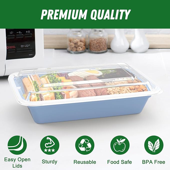 50 Pack 32 oz Meal Prep Containers Reusable