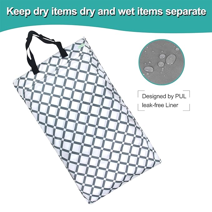 wegreeco Reusable Hanging Wet Dry Cloth Diaper Bag