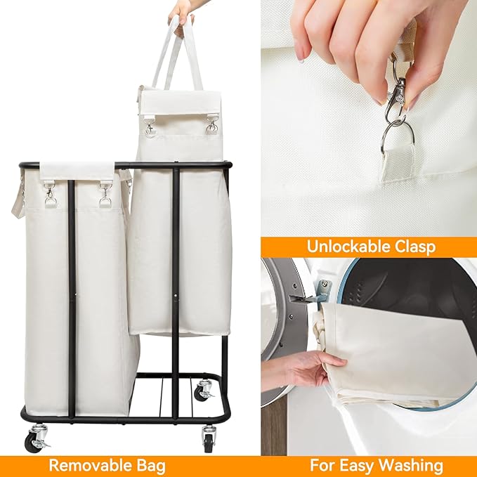 WOWLIVE Double Laundry Hamper