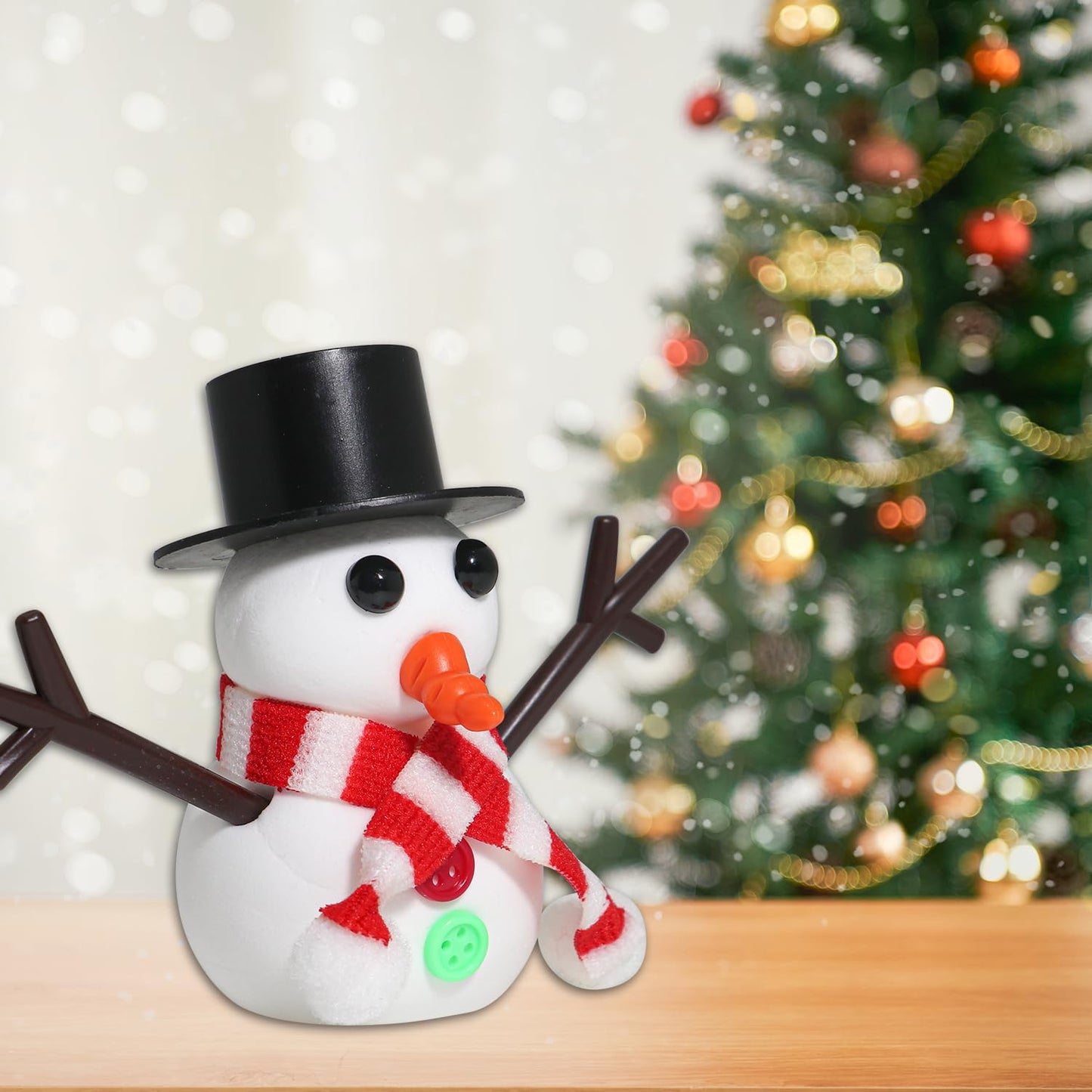 LAHAND 9-Pack Christmas Snowman Crafts Sets for Kids, Modeling Clay Snowman DIY Kit,Christmas Stocking Stuffers for Kids, Perfect for Winter Children's Holiday Party Decoration Gifts