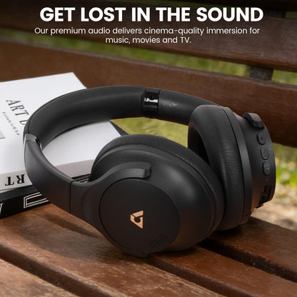 1Mii Y8+ Hybrid Active Noise Cancelling Headphones, 100H Ultra Playtime, Bluetooth 6.0 Over Ear, Wireless Hi-Res Audio & Deep Bass, Comfort for Travel & Home Office, AI Chat & Custom EQ via APP, Black