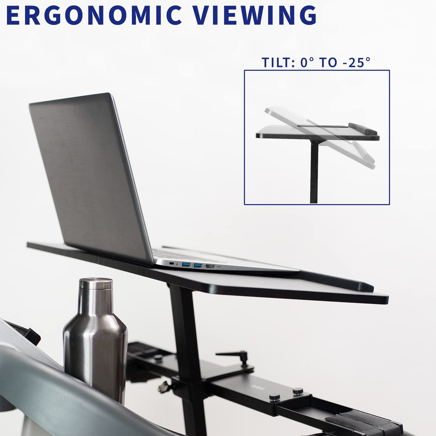 VIVO Universal Laptop Treadmill Desk, Adjustable Ergonomic Notebook Mount Stand for Treadmills Stand-TDML1