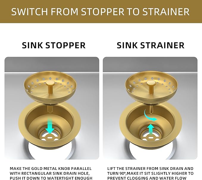 Kitchen Sink Drain Gold Sink Drain Strainer
