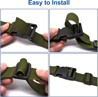 Ratchet Straps,Luggage Conveyor Belt, Lashing Straps,Tie Down Straps,Heavy Duty Utility Strap with Quick Release Buckle Adjustable Nylon Short Straps for Strapping Backpacks (2 pcs) (Green)