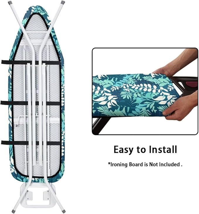 Watercolor Leaf Steam Ironing Board Cover Stain Resistant, Minimalism Leaves