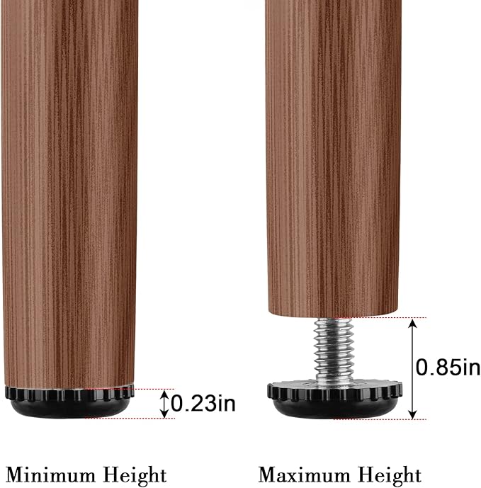 Stainless Steel Screw Furniture Leveling Feet 5/16-18 Screw in Threaded