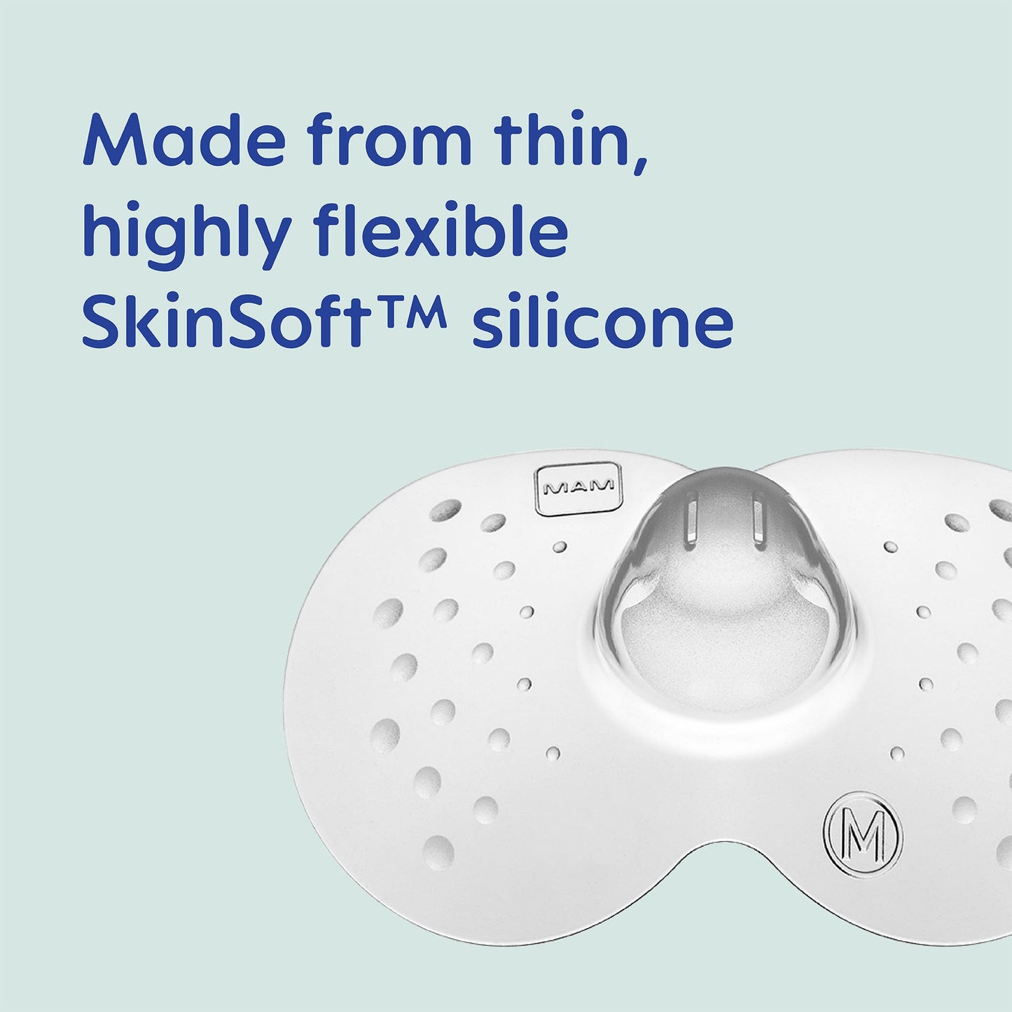 MAM Nipple Shield | Medium | 2 Pack | Comes in Sterilisable Travel Case | SkinSoft Silicone Familiar for Baby | Protects and Supports Breastfeeding
